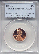 1885-S PCGS PR69RD DCAM